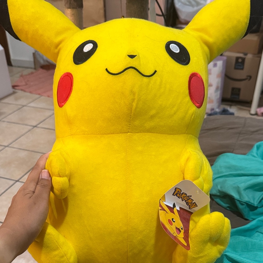 Pokemon Pikachu Plush - Bright Yellow and Black